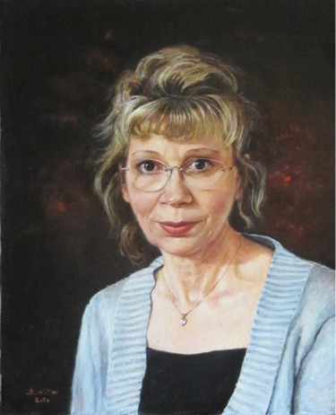 Peinture intitulée "Mon-portrait-à-61-a…" par Brigitte With (B.WITH), Œuvre d'art originale, Huile