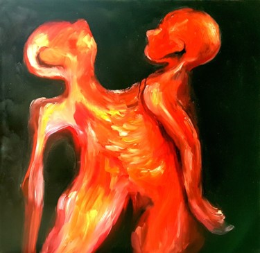 Painting titled "loi sur l'avortement" by Andrei Marian Moga, Original Artwork, Oil