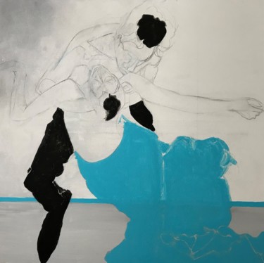 Pittura intitolato "Esquisse : Couple" da Byam Le Bot, Opera d'arte originale, Acrilico