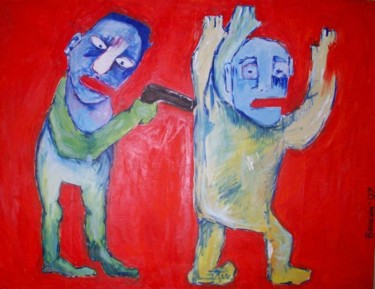 Pintura titulada "Люди" por Sasha Byankin, Obra de arte original, Acrílico Montado en Bastidor de camilla de madera