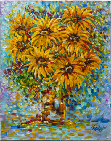 Картина под названием "Соцветие" - Юрий Быков, Подлинное произведение искусства, Масло