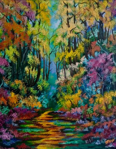 제목이 "Лесная красота"인 미술작품 Юрий Быков로, 원작, 기름 나무 들것 프레임에 장착됨