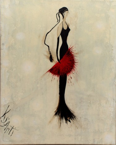 Malerei mit dem Titel "I Am Pearl." von Ksanti, Original-Kunstwerk, Öl Auf Keilrahmen aus Holz montiert