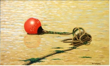 Peinture intitulée "Bouée d'amarrage" par Bertrand Gromy, Œuvre d'art originale, Huile