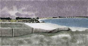 Peinture intitulée "Plage Nord Finistère" par Bertrand Gromy, Œuvre d'art originale, Autre