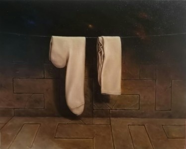 Картина под названием "Infinity socks" - Petr Tyufanov, Подлинное произведение искусства, Масло Установлен на Деревянная рам…