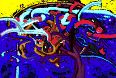 Arte digitale intitolato "Autre arbre" da Dominique Cheval, Opera d'arte originale, Pittura digitale