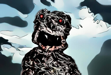 Arte digital titulada "Stypraz le monstre…" por Dominique Cheval, Obra de arte original, Trabajo Digital 2D