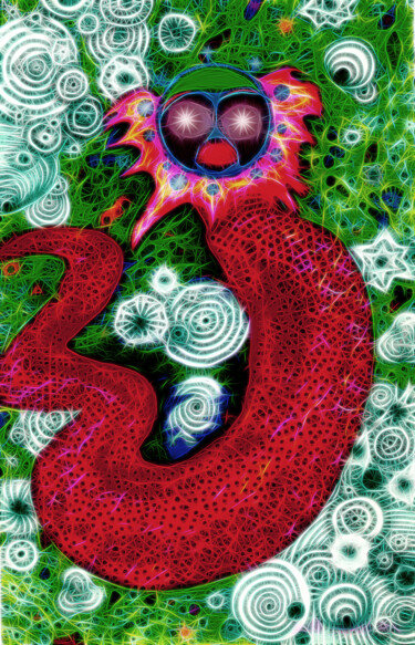 Digitale Kunst mit dem Titel "Serpentin" von Dominique Cheval, Original-Kunstwerk, 2D digitale Arbeit