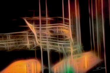 Digital Arts titled "Harpiste 55" by Dominique Cheval, Original Artwork, Digital Painting