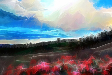 Digital Arts titled "Paysage ardéchois" by Dominique Cheval, Original Artwork, Digital Photography