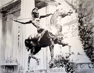 Pintura titulada "Riding Amazon, afte…" por Christian Evers, Obra de arte original, Tinta Montado en Bastidor de camilla de…