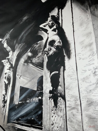 Рисунок под названием "Wall sculptures at…" - Christian Evers, Подлинное произведение искусства, Чернила