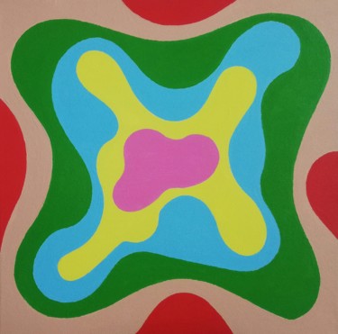 Schilderij getiteld "Farbwerk 59" door Farbwerk, Origineel Kunstwerk, Acryl