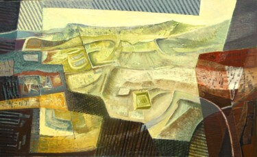 Pintura intitulada "Discovered landscape" por Christopher Foster, Obras de arte originais, Óleo