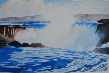 绘画 标题为“Aquarelle "La casca…” 由Opale Isis, 原创艺术品, 水彩
