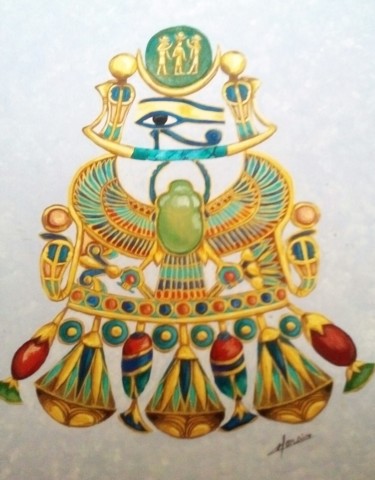 Peinture intitulée ""Le grand pectoral…" par Opale Isis, Œuvre d'art originale, Acrylique