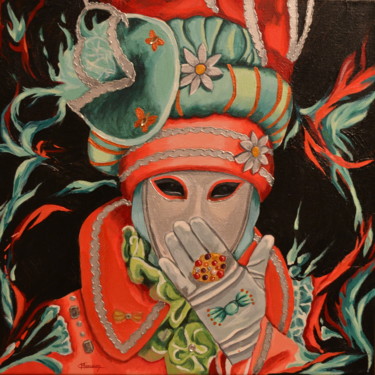 ""Masque vénitien pa…" başlıklı Tablo Opale Isis tarafından, Orijinal sanat, Akrilik