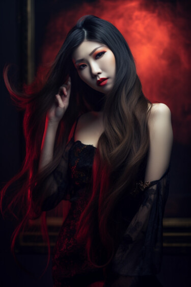 Digital Arts titled "Asia Vampire Applic…" by C.Moonheart, Original Artwork, AI generated image