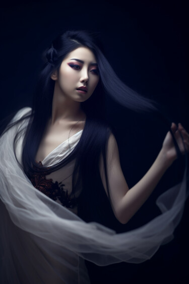 Digital Arts titled "Vampire asian Appli…" by C.Moonheart, Original Artwork, AI generated image