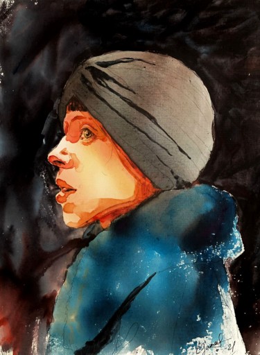 Pittura intitolato "Sister II" da Emilia Jääranta, Opera d'arte originale, Acquarello
