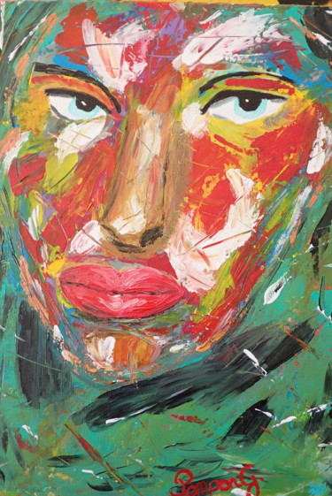 Painting titled "Regarde moi" by Kylico, Original Artwork, Acrylic