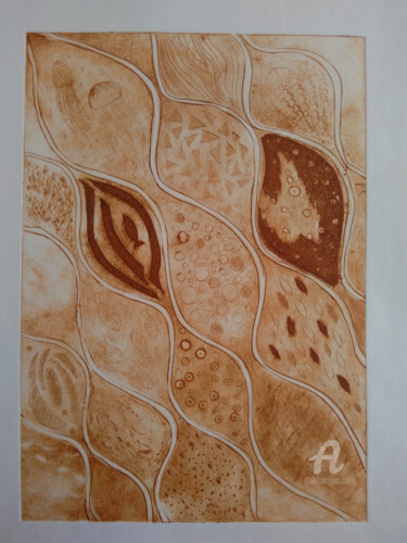 Отпечатки и Гравюры под названием "Cell Biology" - Christine Porath, Подлинное произведение искусства, Травление