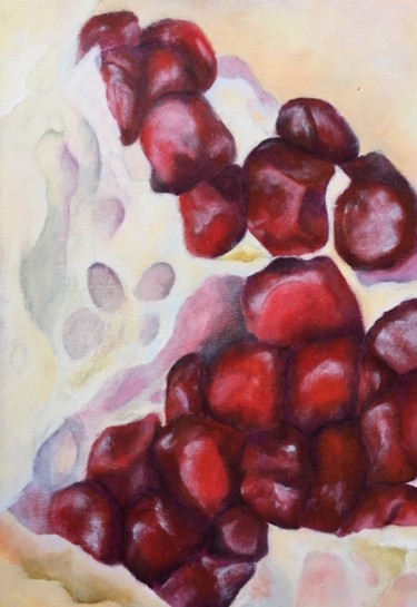 Malerei mit dem Titel "Kleines Granatäpfel…" von Christiane Reisert, Original-Kunstwerk, Acryl