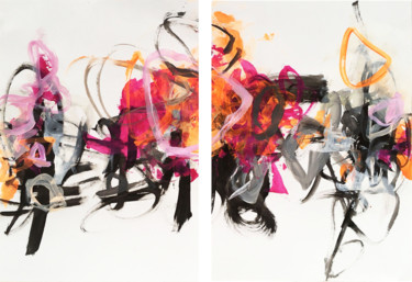 Malerei mit dem Titel "Zola 7&8" von Christiane Reisert, Original-Kunstwerk, Acryl