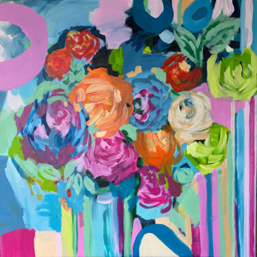 Картина под названием "Flowers for the soul" - Christiane Reisert, Подлинное произведение искусства, Акрил Установлен на Дер…