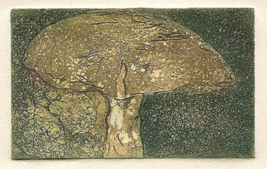 Pintura intitulada "Hygrophore limace II" por Violette Ebrard, Obras de arte originais