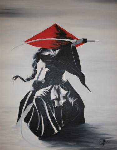Painting titled "Sasurai" by Cabro, Original Artwork, Oil