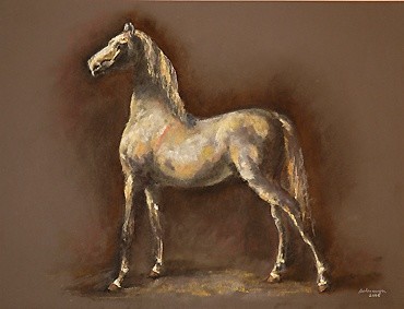 Peinture intitulée "cheval" par Michèle Lescuyer, Œuvre d'art originale