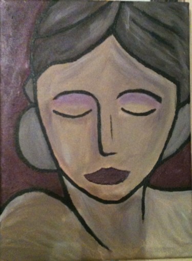 Painting titled "Pensée" by Uriell, Original Artwork, Acrylic
