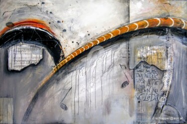 Painting titled "Wo man singt....Acr…" by Cäcilia Schlapper, Original Artwork, Acrylic Mounted on Wood Stretcher frame