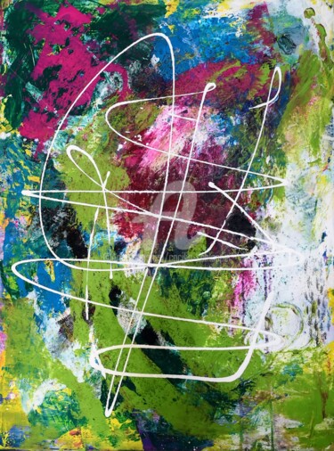 Pintura titulada ""summer colors" 60x…" por Cäcilia Schlapper, Obra de arte original, Acrílico Montado en Bastidor de camill…