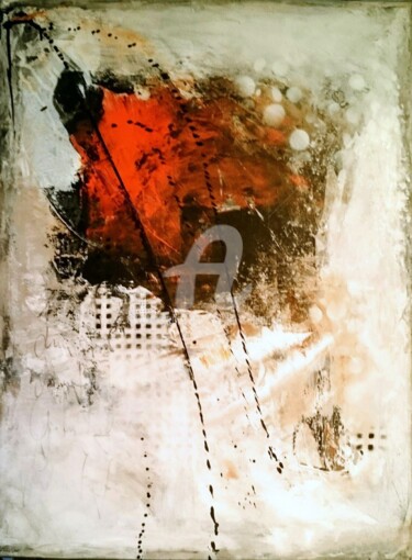Painting titled "im Verborgenen Acry…" by Cäcilia Schlapper, Original Artwork, Acrylic Mounted on Wood Stretcher frame