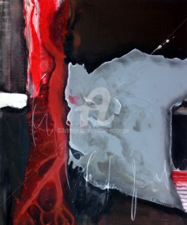 Painting titled "Art Shadow IV Acryl…" by Cäcilia Schlapper, Original Artwork, Acrylic Mounted on Wood Stretcher frame
