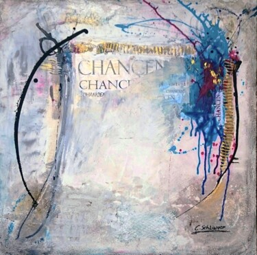 Painting titled "Chancen II Acryl /L…" by Cäcilia Schlapper, Original Artwork, Acrylic Mounted on Wood Stretcher frame