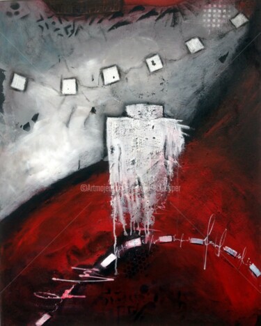 Painting titled "Art Shadow VIII Acr…" by Cäcilia Schlapper, Original Artwork, Acrylic Mounted on Wood Stretcher frame