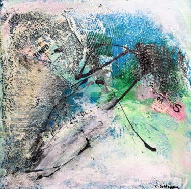 Картина под названием "Serie Springtime Ac…" - Cäcilia Schlapper, Подлинное произведение искусства, Акрил Установлен на Дере…