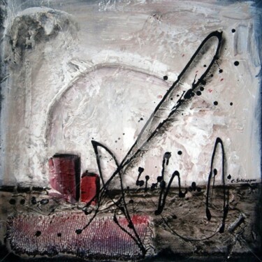 Painting titled ""CRAZY" Acryl /LW 5…" by Cäcilia Schlapper, Original Artwork, Acrylic Mounted on Wood Stretcher frame