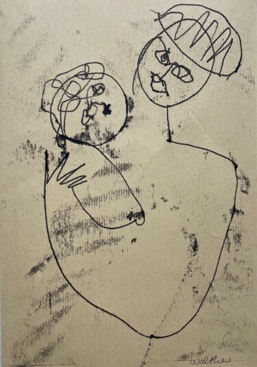 Отпечатки и Гравюры под названием "Young Man Holding H…" - Cäcilie Von Manal, Подлинное произведение искусства, Монотип