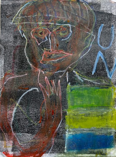 Картина под названием "Volodymir Selenskyj…" - Cäcilie Von Manal, Подлинное произведение искусства, Графит