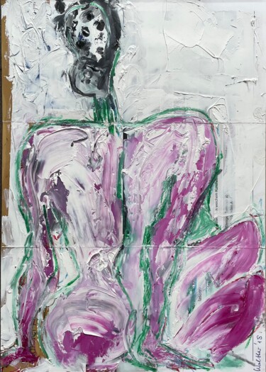 Peinture intitulée "Act / Nude Painting…" par Cäcilie Von Manal, Œuvre d'art originale, Huile
