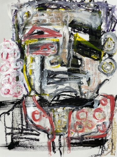 Schilderij getiteld "Head of Haruki Mura…" door Cäcilie Von Manal, Origineel Kunstwerk, Pastel