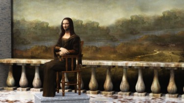 mona-lisa-3d-v10.jpg Arts numériques intitulée "mona-lisa-3d-v10.jpg" par Cactus42, Œuvre d'art originale, Modélisation 3D