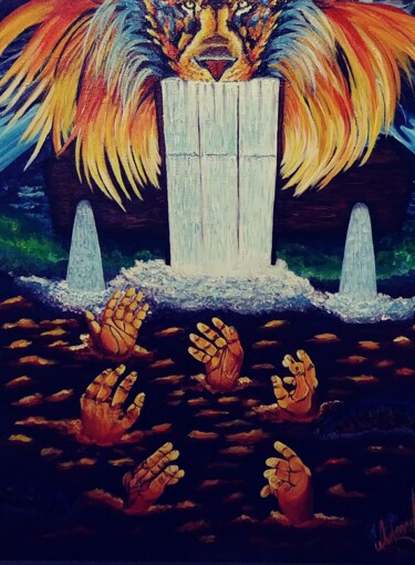 Pintura titulada "EL CAMINO" por Miguel Cadenas, Obra de arte original, Acrílico