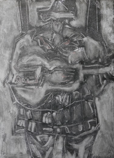 le guitariste 2 Printmaking titled "le guitariste 2" by Gildas Cadic, Original Art, Monotype