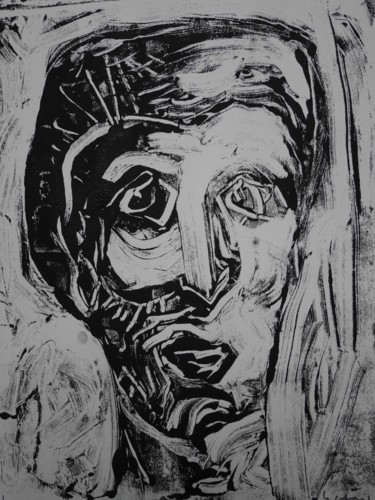 Printmaking titled "gestuelle2" by Gildas Cadic, Original Artwork, Monotype